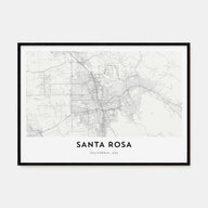Santa Rosa Map Landscape Poster