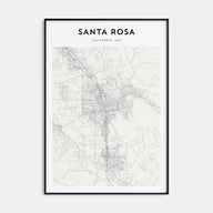 Santa Rosa Map Portrait Poster