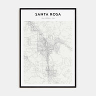 Santa Rosa Map Portrait Poster