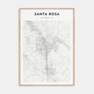 Santa Rosa Map Portrait Poster