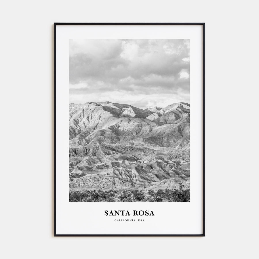 Santa Rosa Portrait B&W Poster