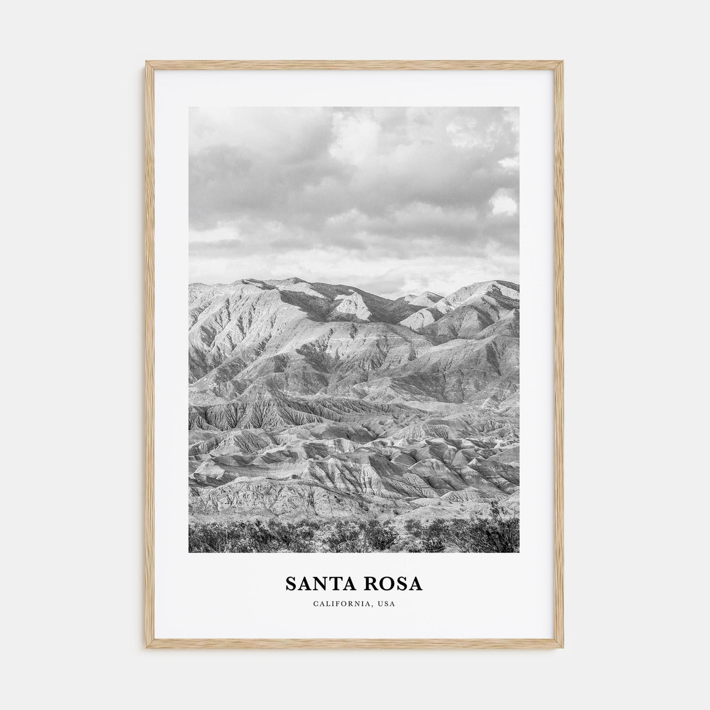 Santa Rosa Portrait B&W Poster