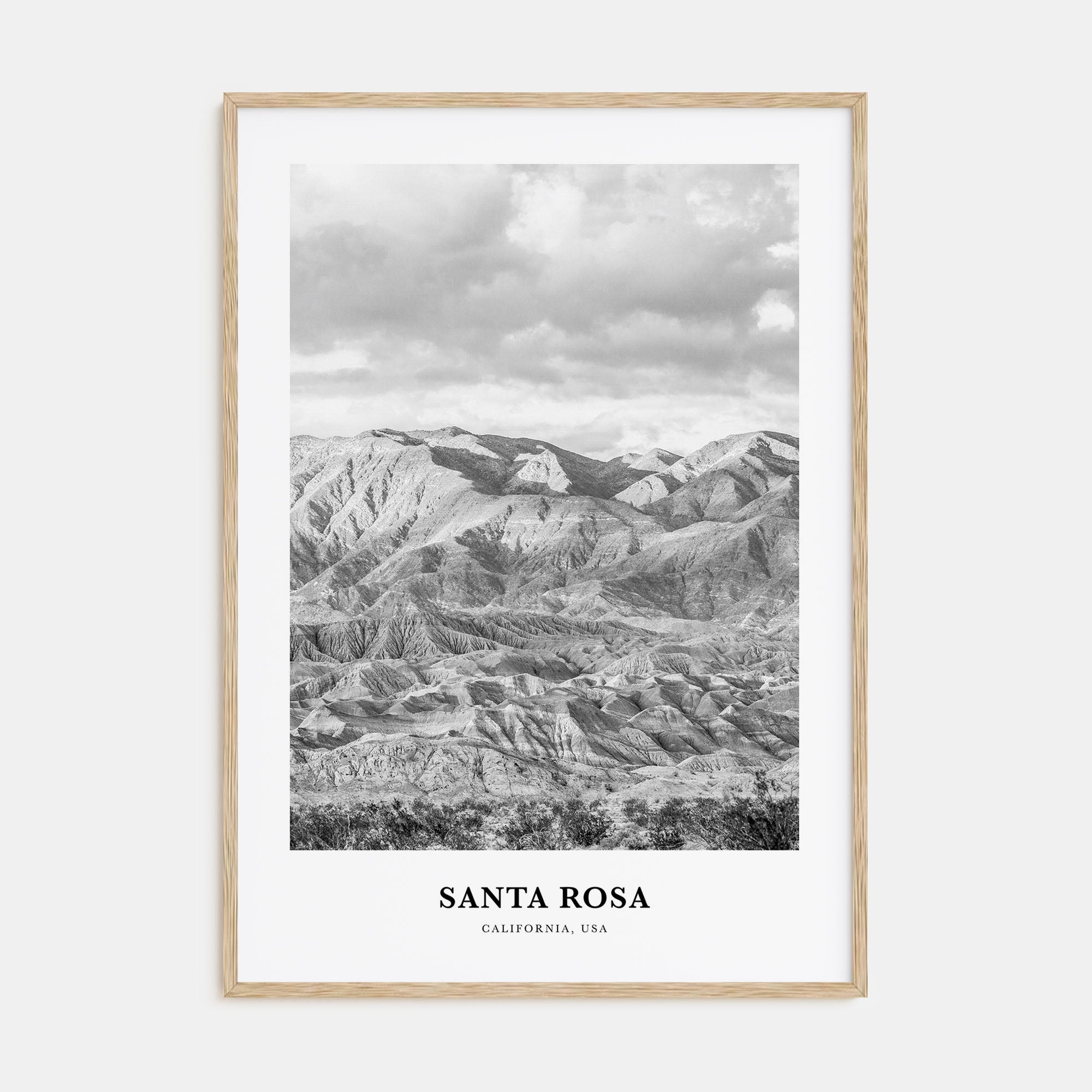 Santa Rosa Portrait B&W Poster