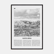 Santa Rosa Travel B&W Poster