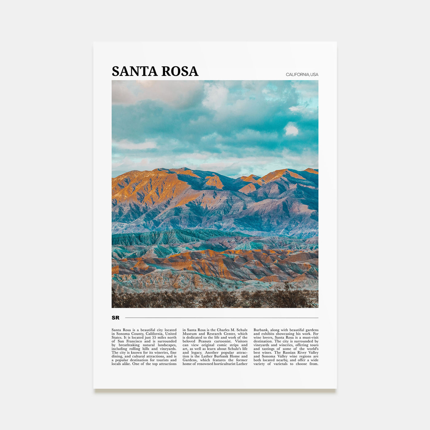 Santa Rosa Travel Color No 1 Poster