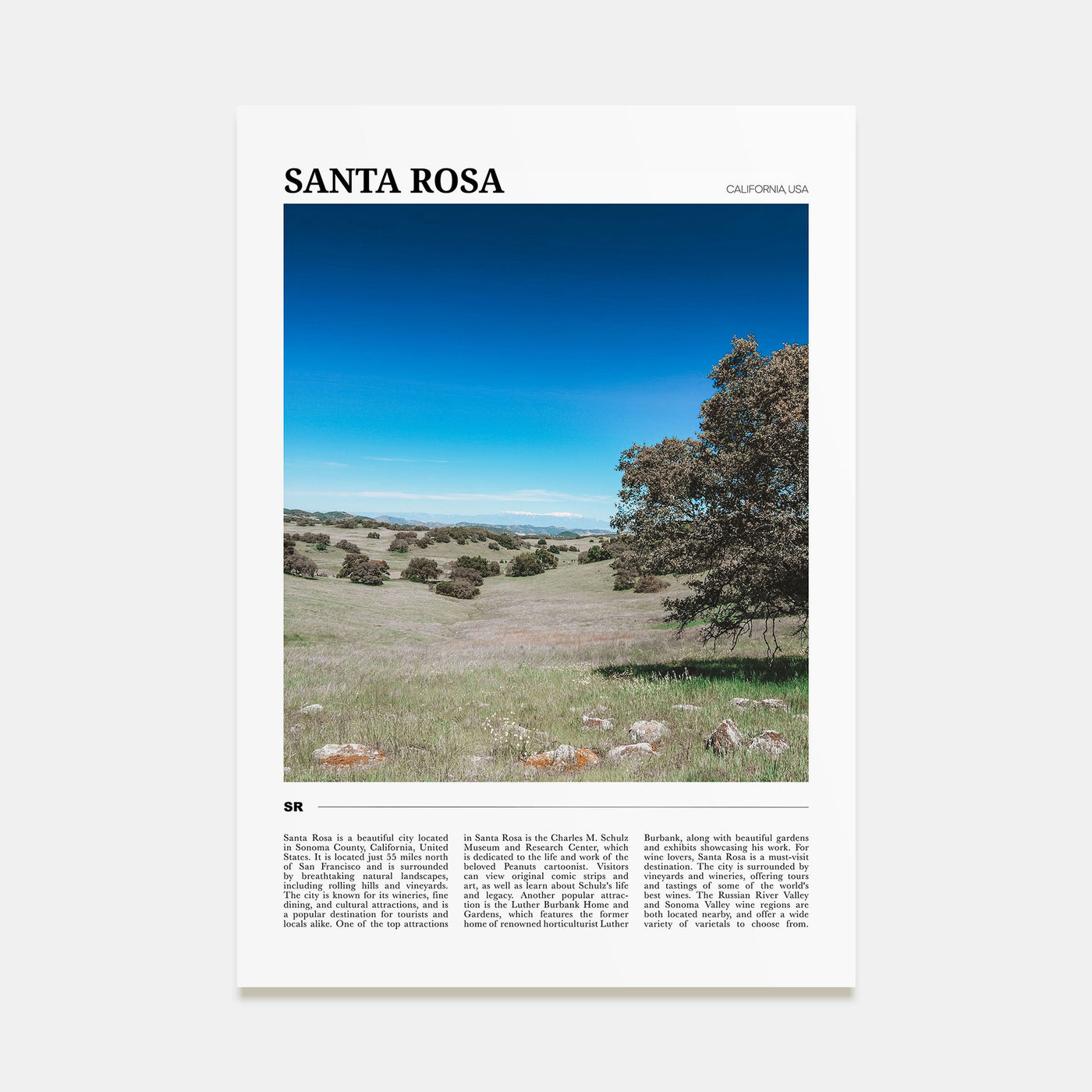 Santa Rosa Travel Color No 2 Poster