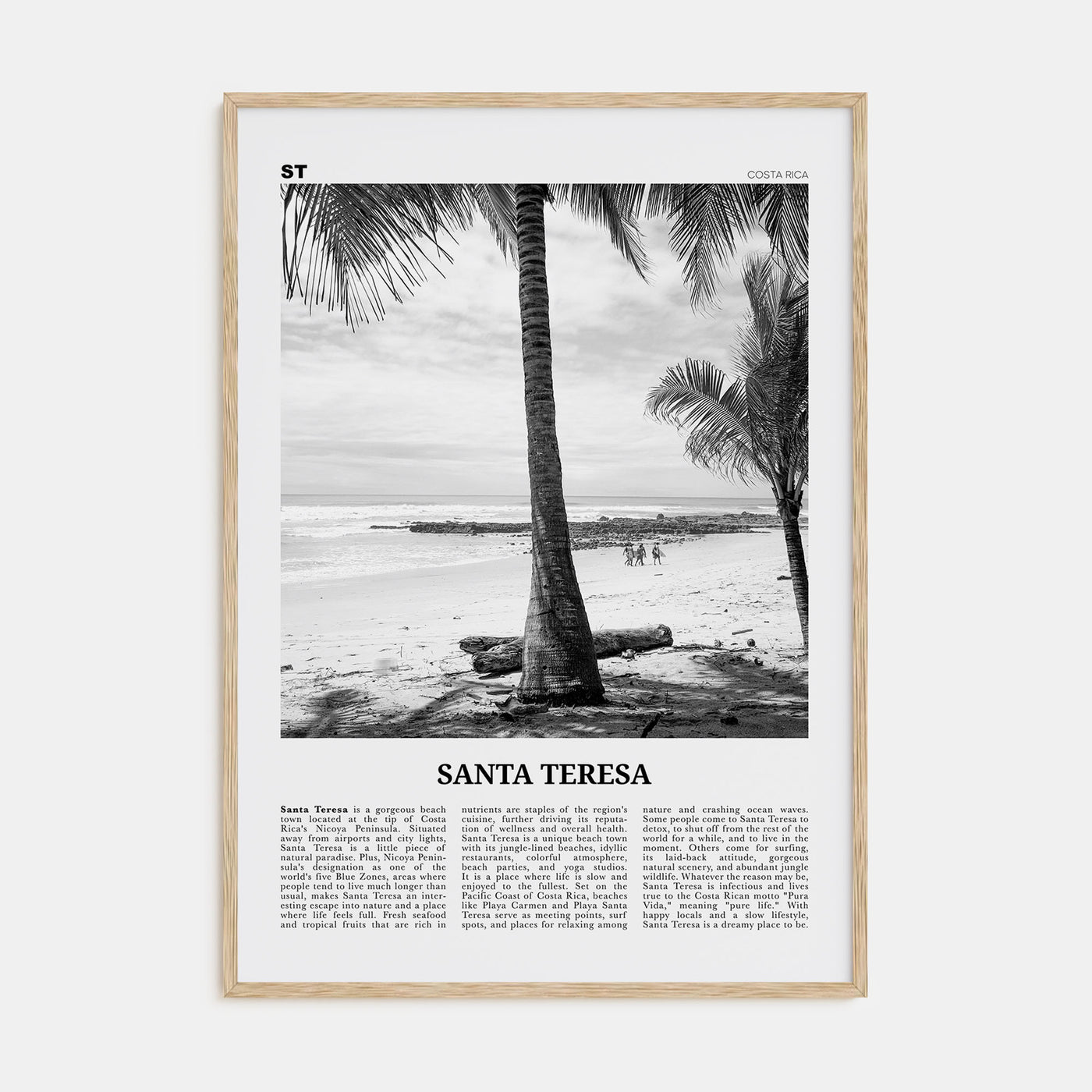 Santa Teresa Travel B&W Poster