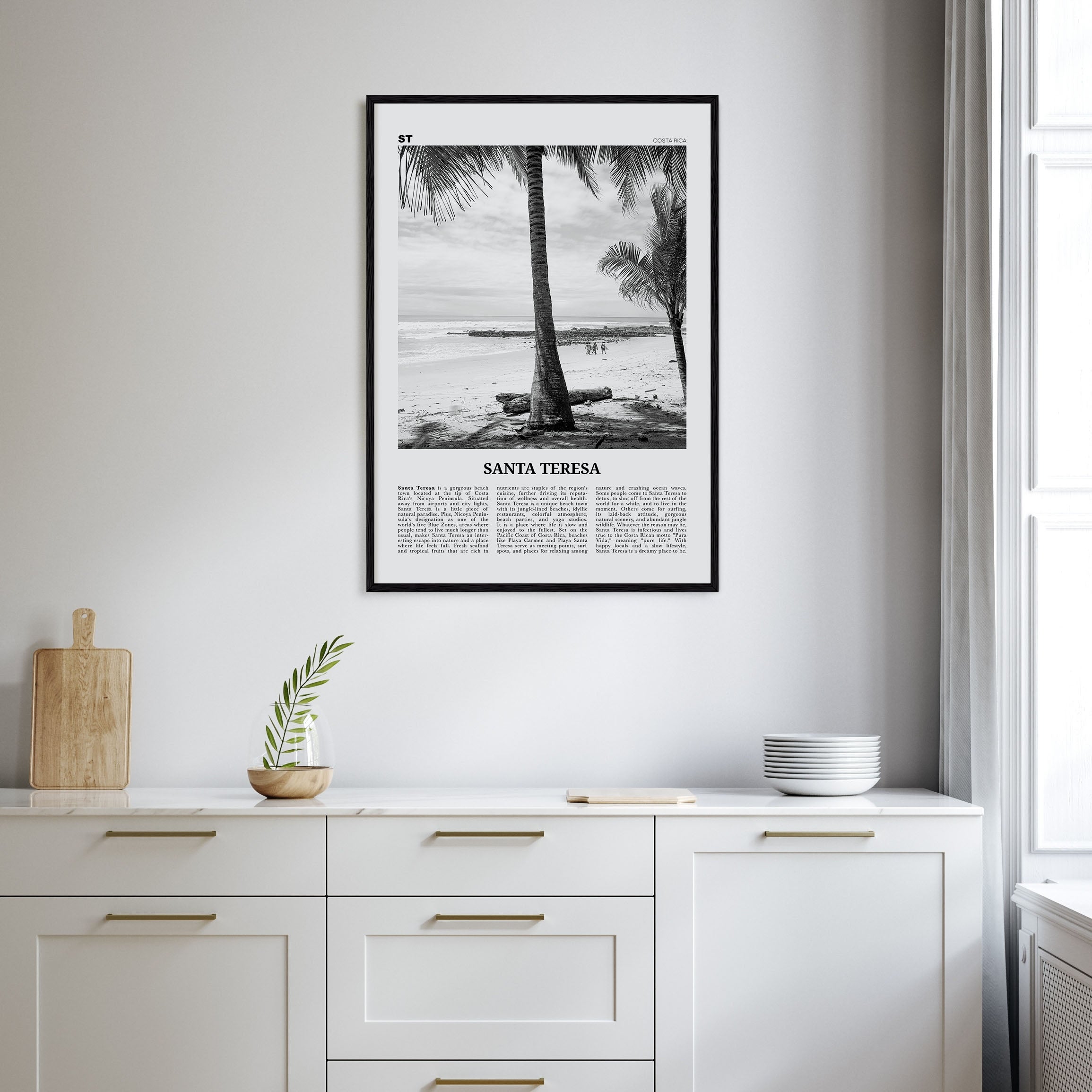 Santa Teresa Travel B&W Poster