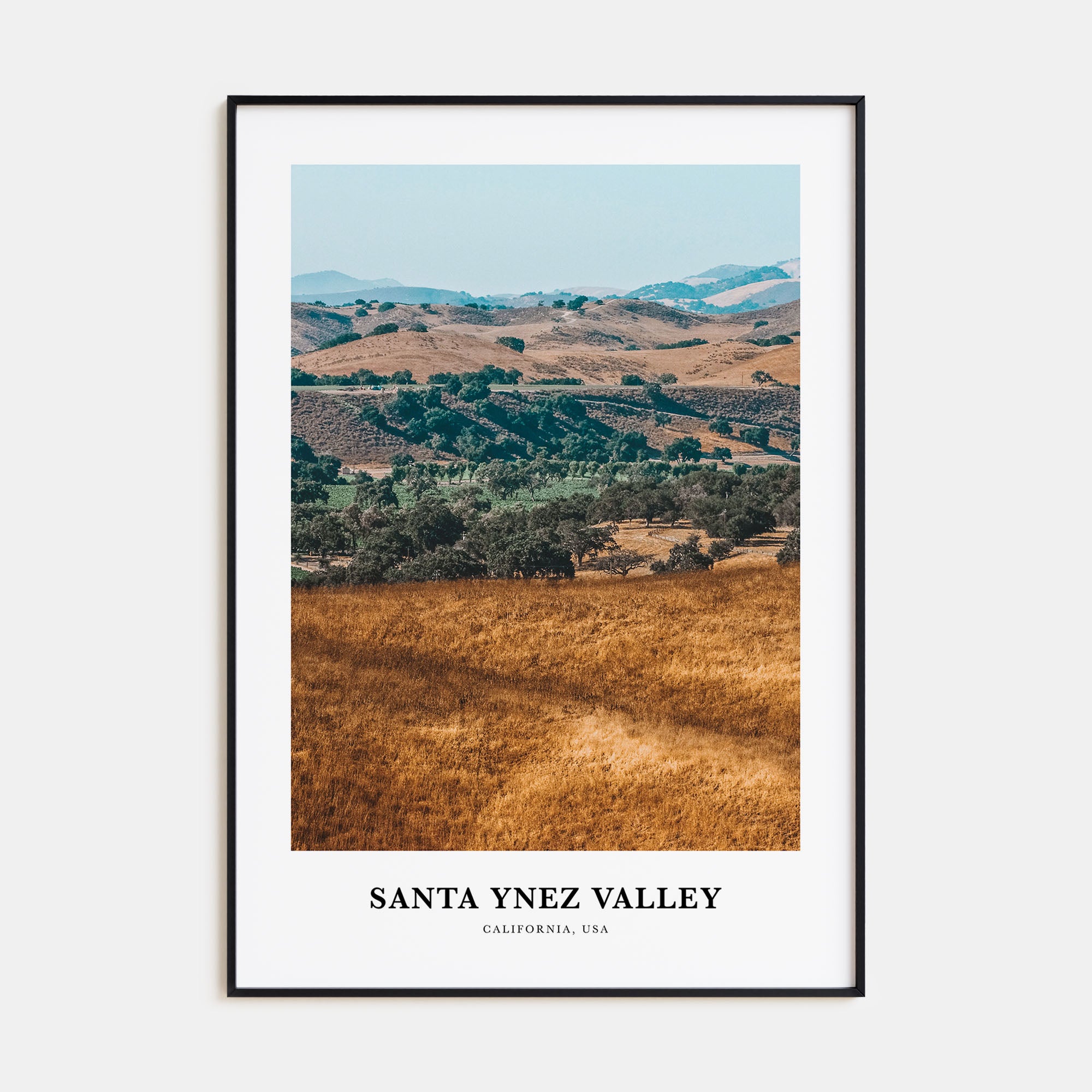 Santa Ynez Valley Portrait Color Poster