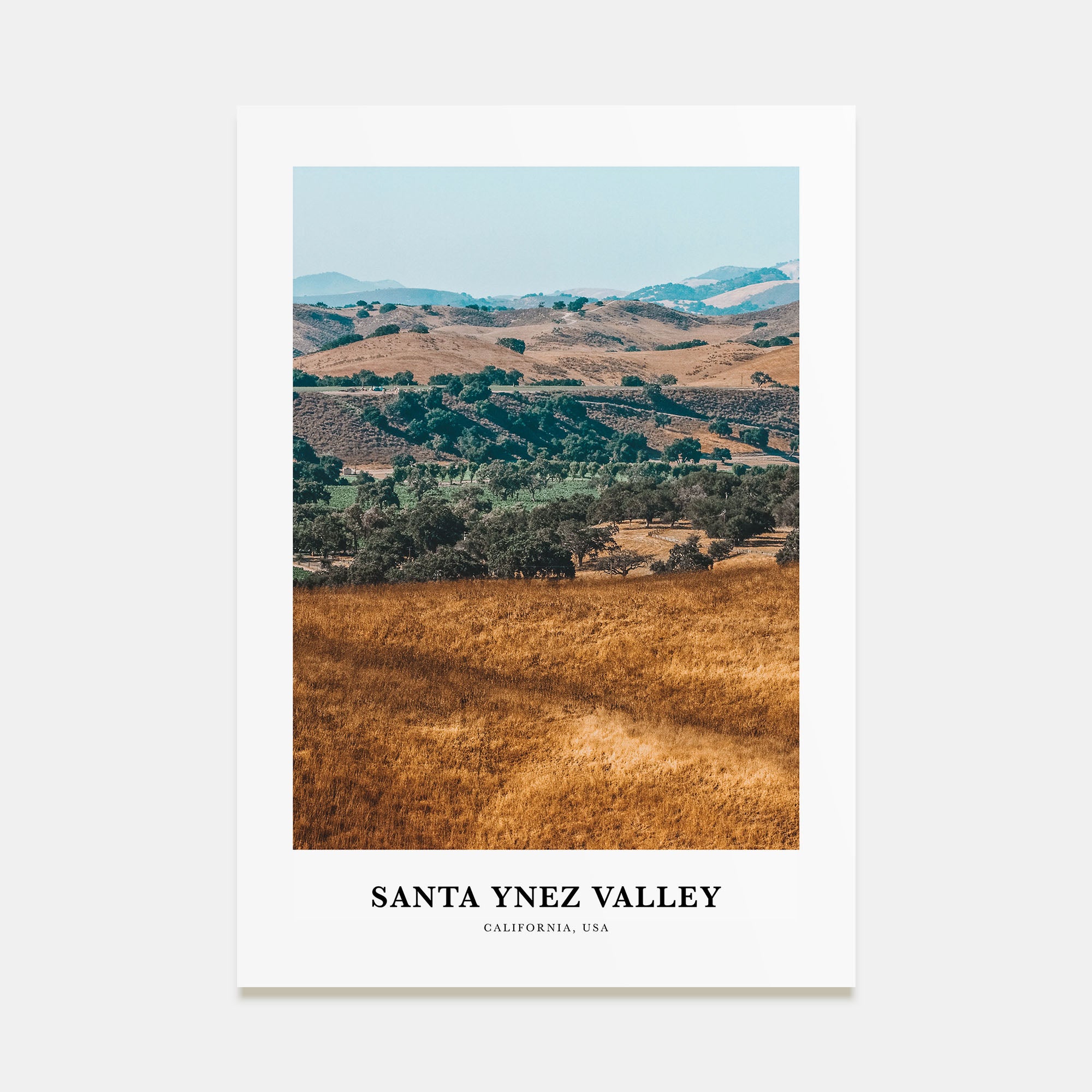 Santa Ynez Valley Portrait Color Poster