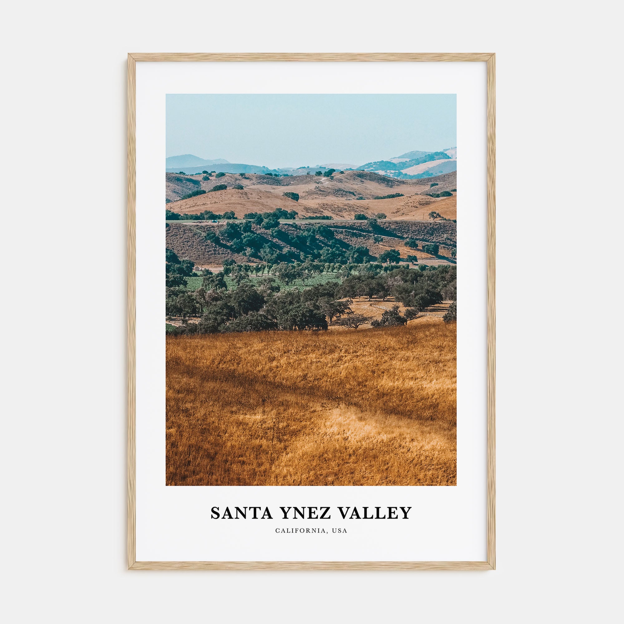 Santa Ynez Valley Portrait Color Poster
