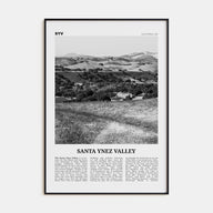 Santa Ynez Valley Travel B&W Poster