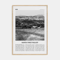 Santa Ynez Valley Travel B&W Poster