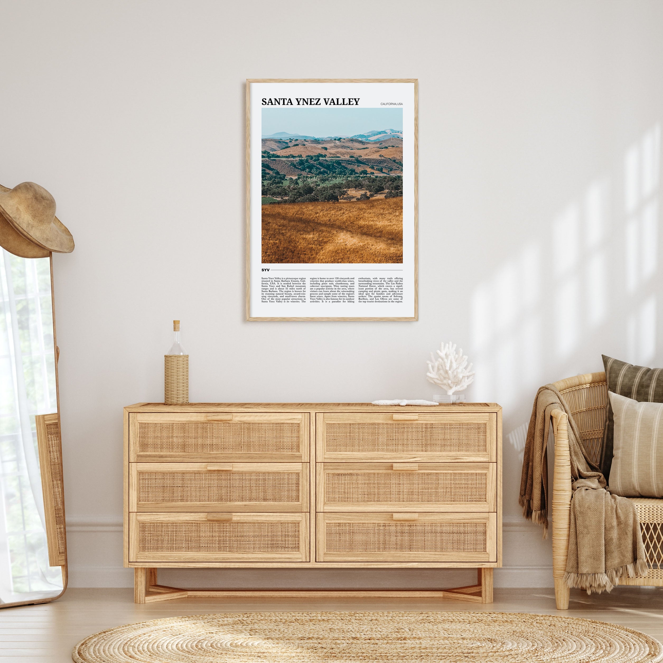 Santa Ynez Valley Travel Color Poster