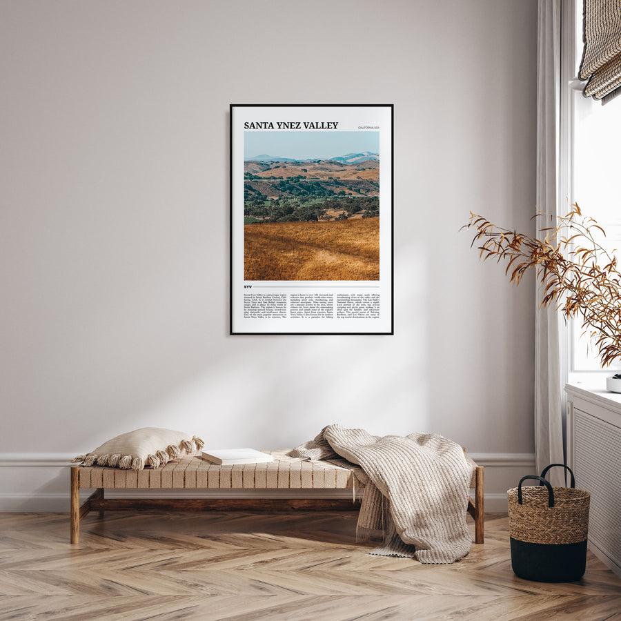 Santa Ynez Valley Travel Color Poster