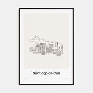 Santiago de Cali Drawn Poster