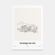 Santiago de Cali Drawn Poster