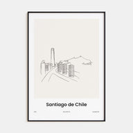 Santiago de Chile Drawn Poster