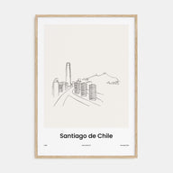 Santiago de Chile Drawn Poster
