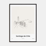 Santiago de Chile Drawn Poster