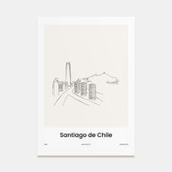 Santiago de Chile Drawn Poster