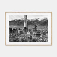 Santiago de Chile Landscape B&W Poster
