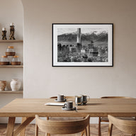 Santiago de Chile Landscape B&W Poster