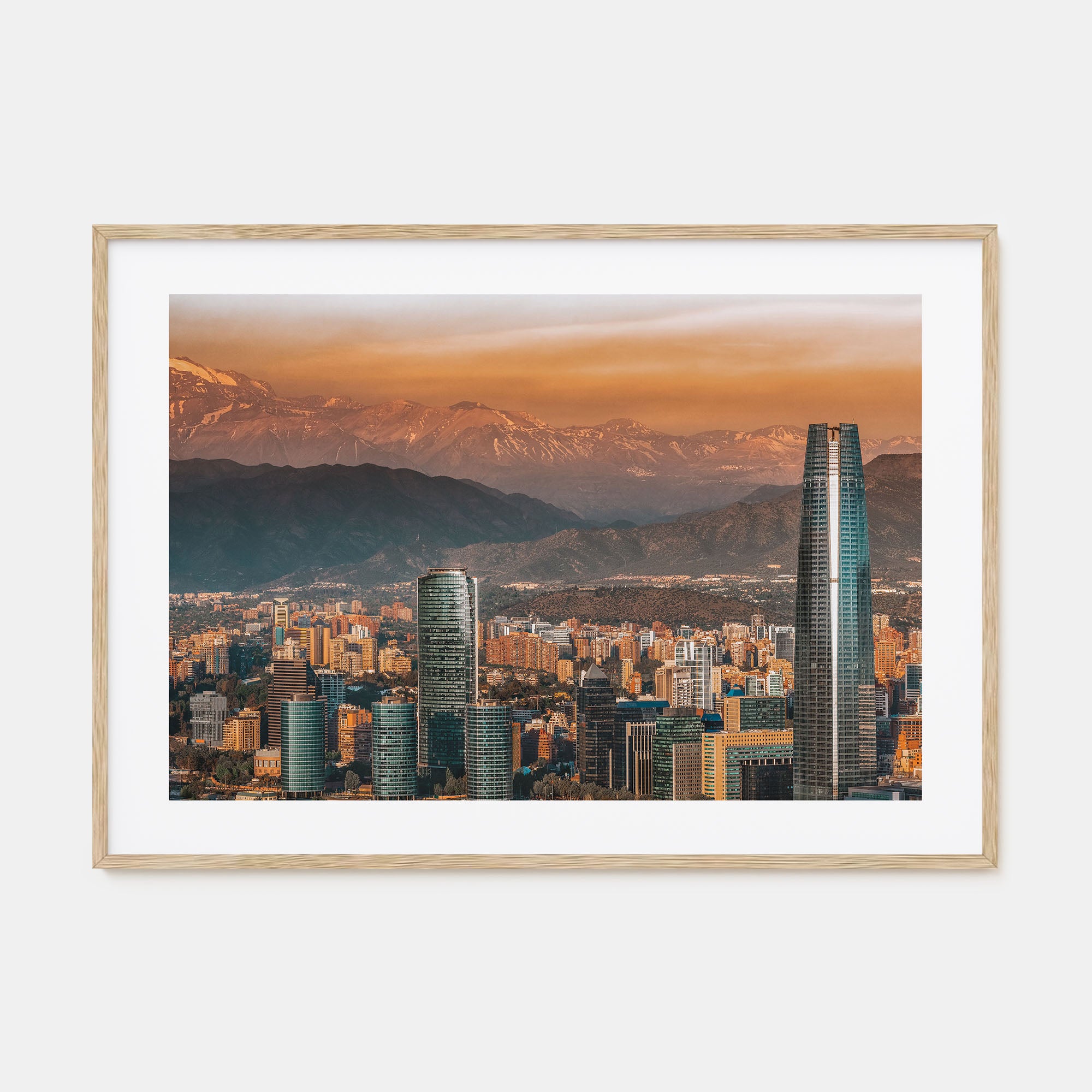 Santiago de Chile Landscape Color Poster