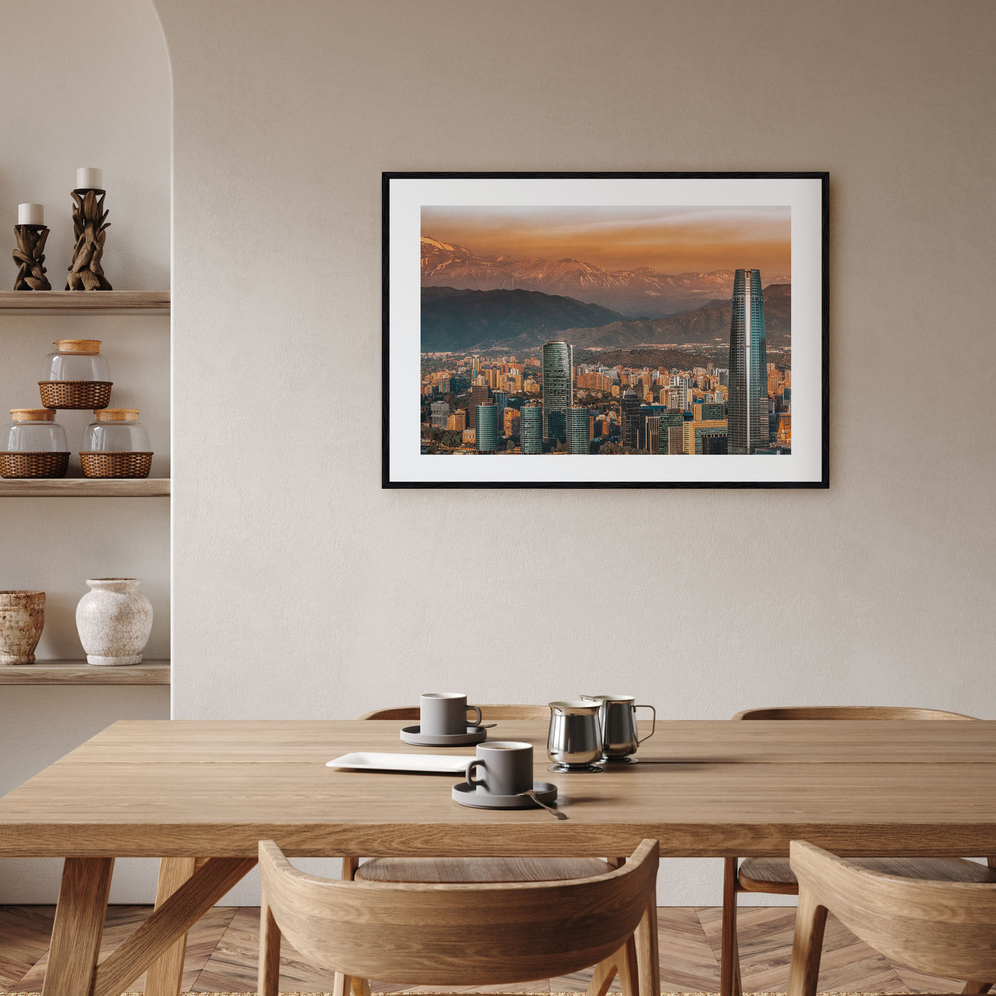 Santiago de Chile Landscape Color Poster