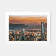 Santiago de Chile Landscape Color Poster