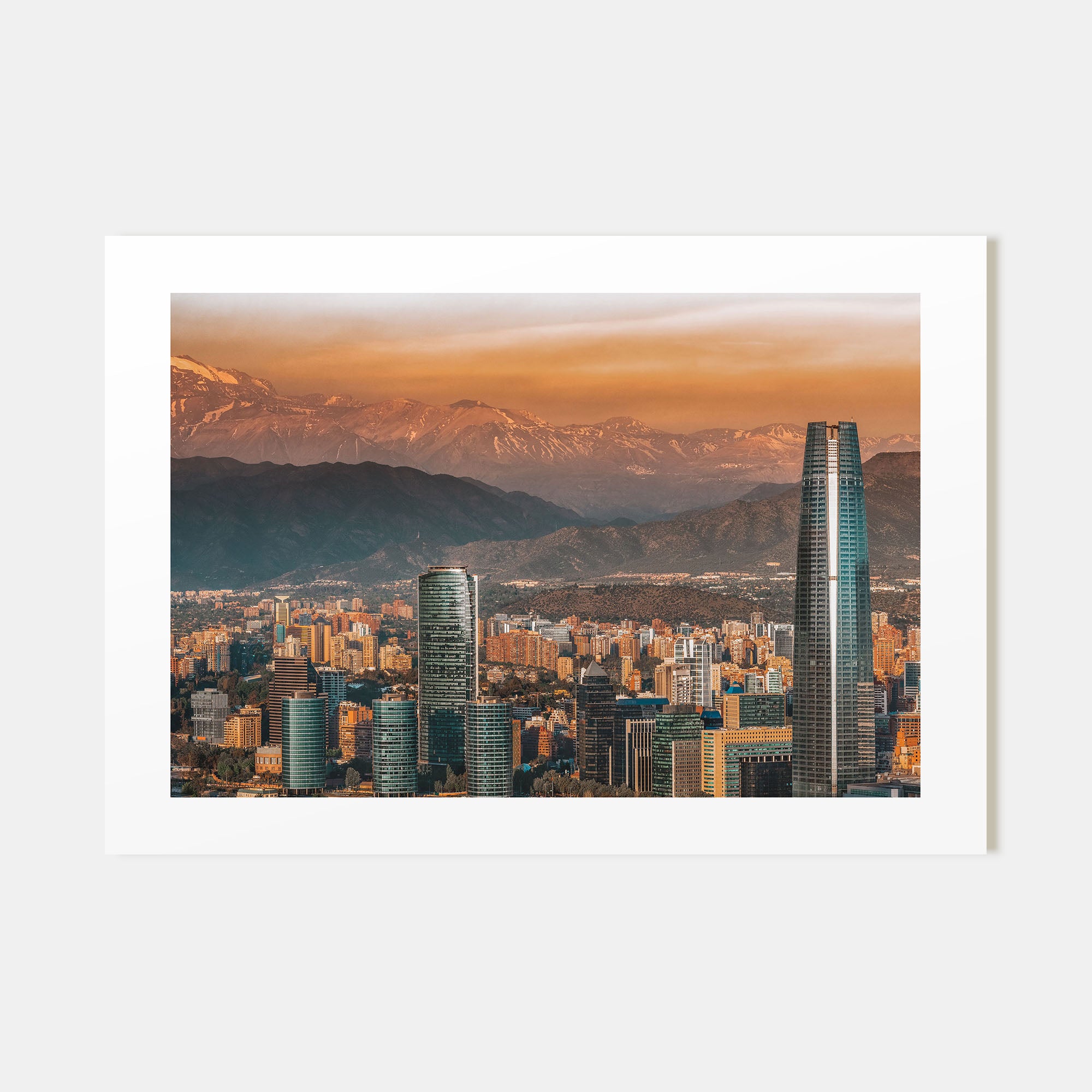 Santiago de Chile Landscape Color Poster