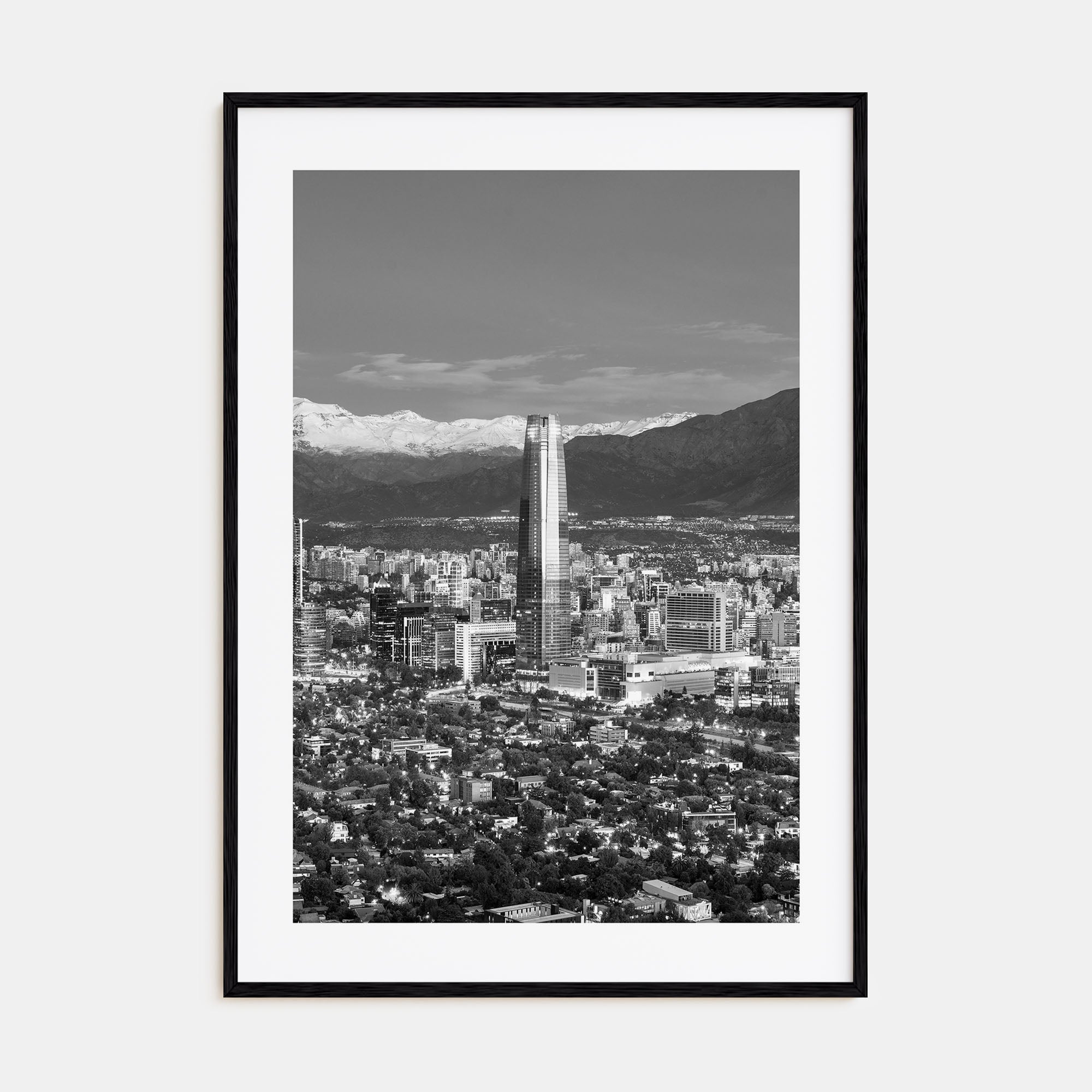 Santiago de Chile Photo B&W No 1 Poster