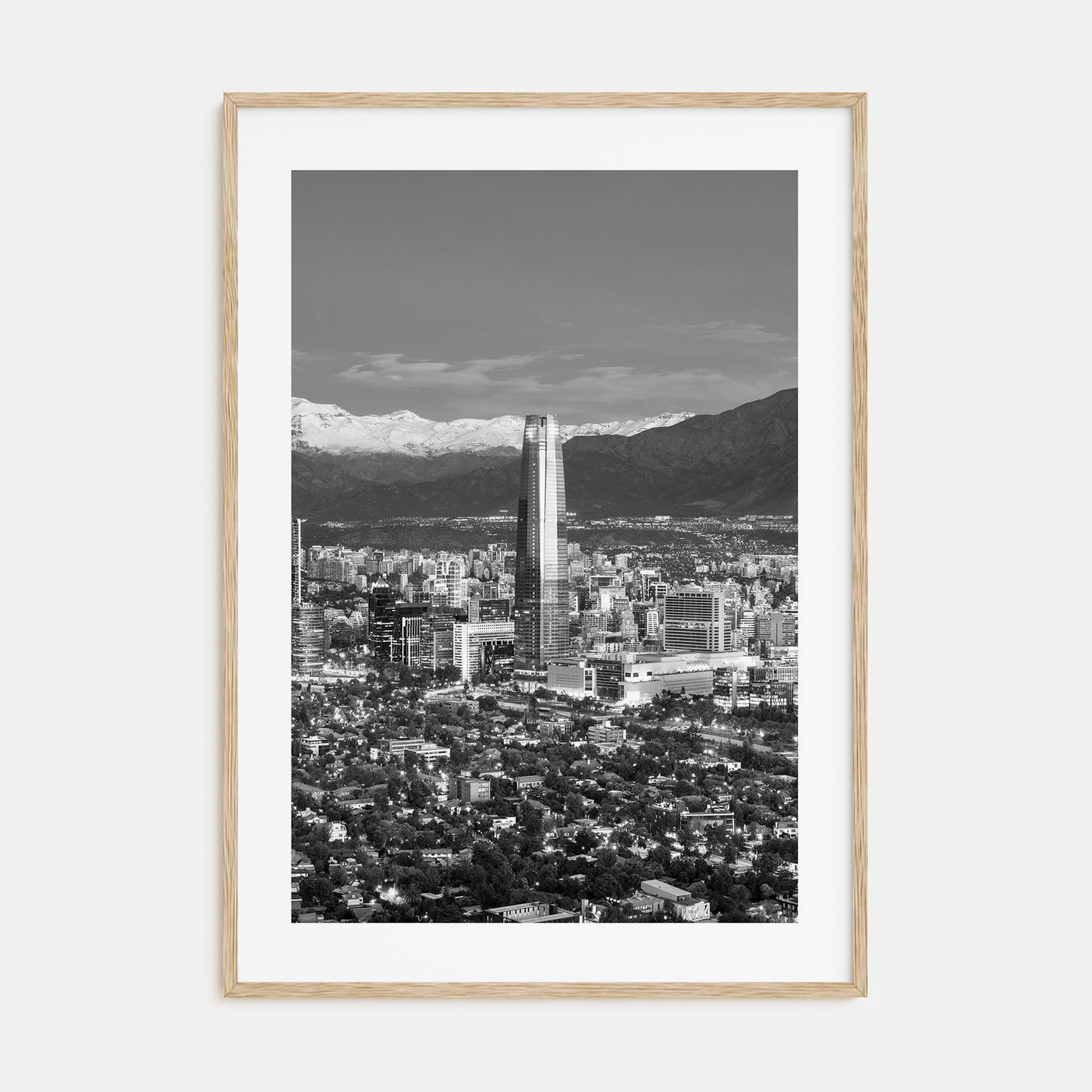 Santiago de Chile Photo B&W No 1 Poster