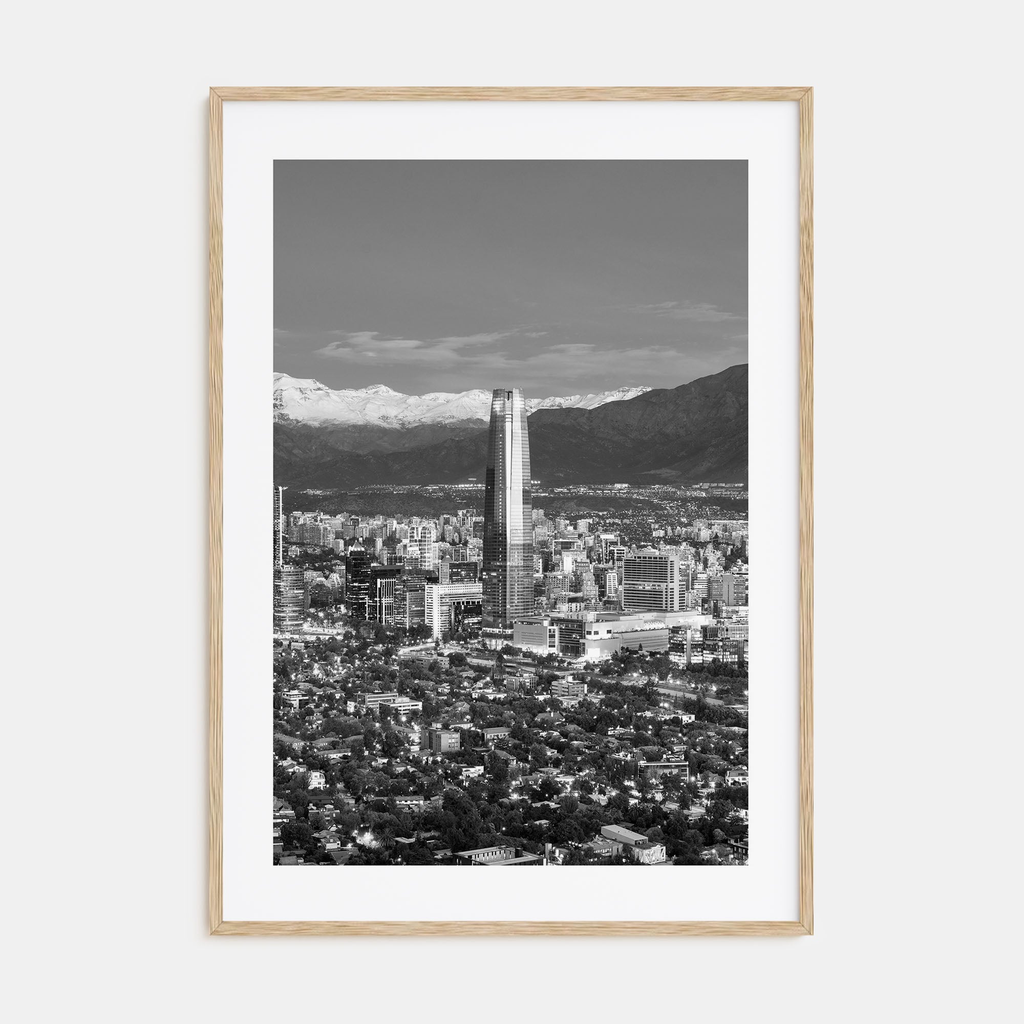 Santiago de Chile Photo B&W No 1 Poster