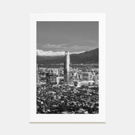 Santiago de Chile Photo B&W No 1 Poster