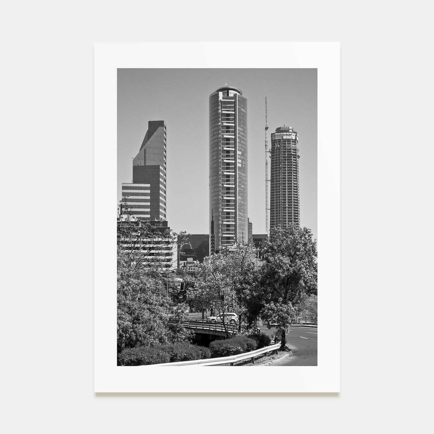 Santiago de Chile Photo B&W No 2 Poster