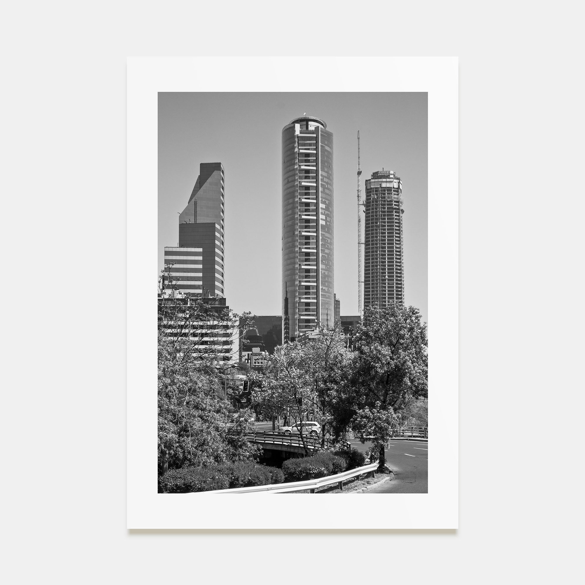 Santiago de Chile Photo B&W No 2 Poster