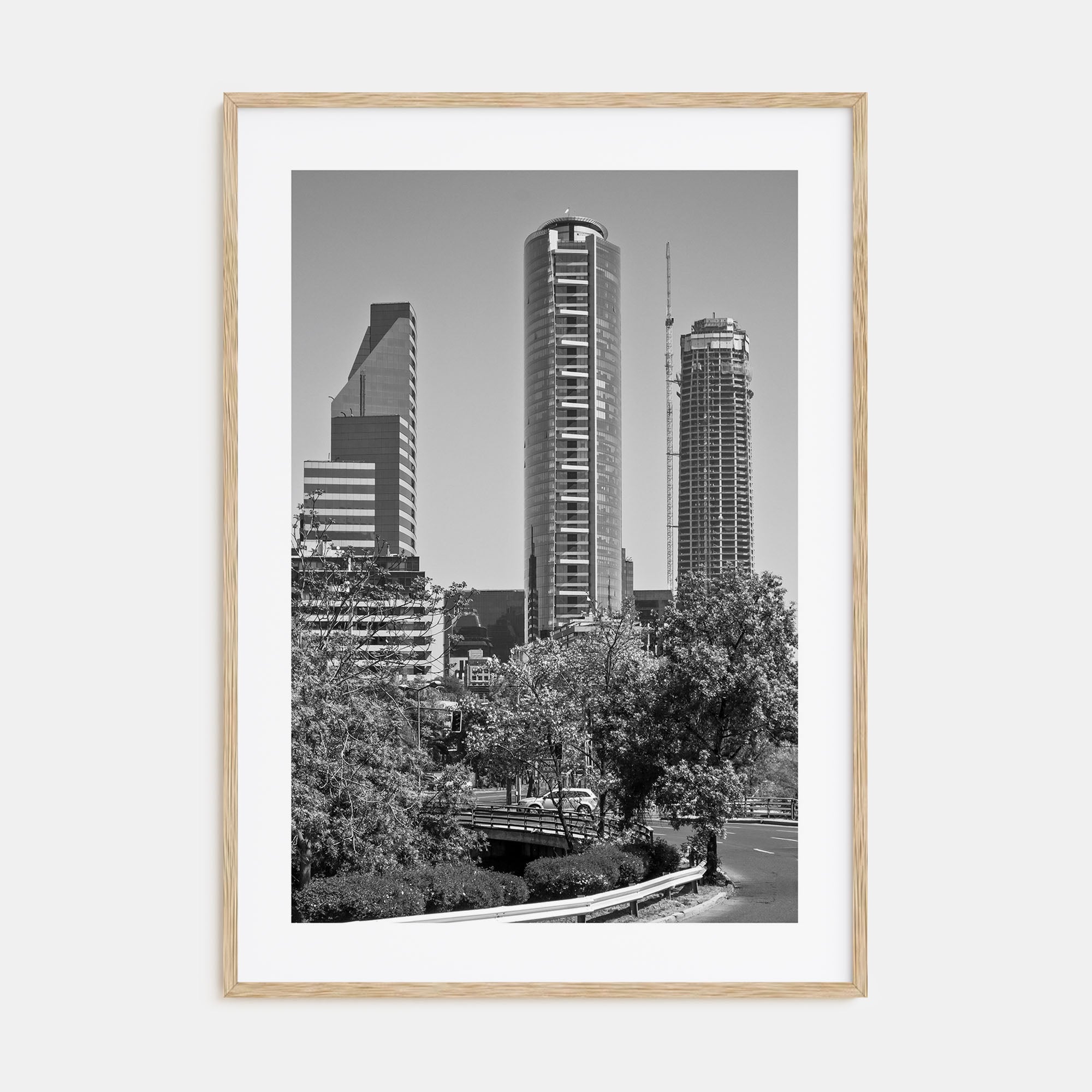Santiago de Chile Photo B&W No 2 Poster
