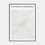Santiago de Compostela Map Portrait Poster