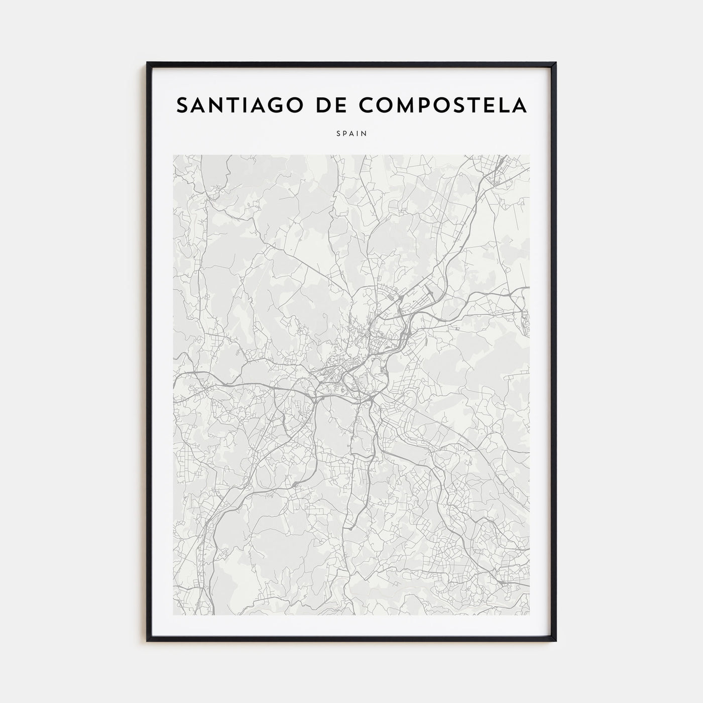 Santiago de Compostela Map Portrait Poster