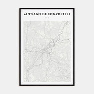 Santiago de Compostela Map Portrait Poster