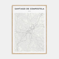 Santiago de Compostela Map Portrait Poster
