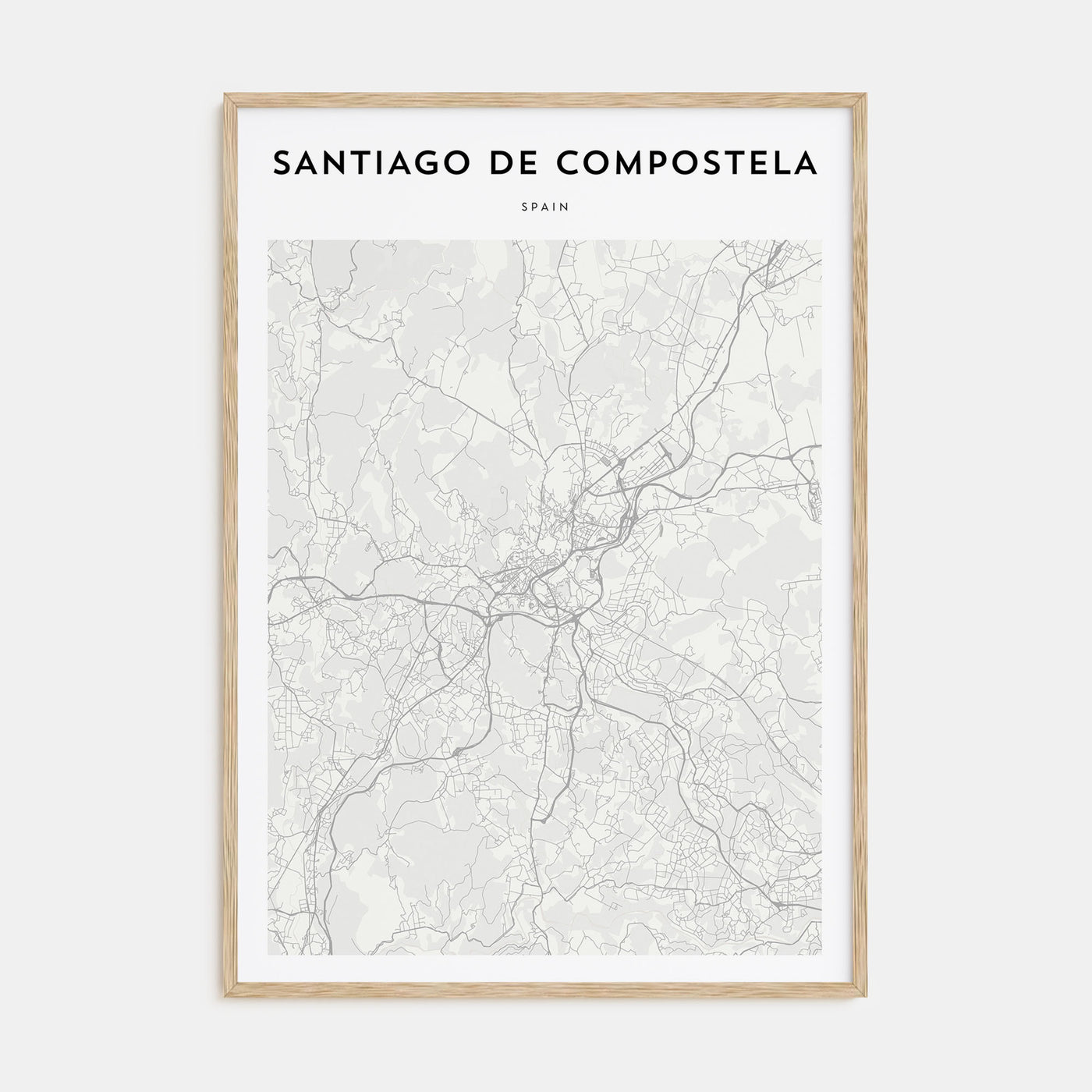 Santiago de Compostela Map Portrait Poster