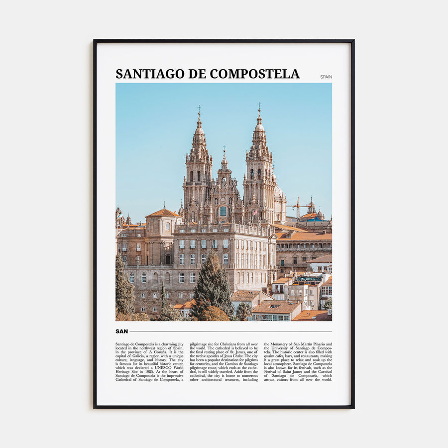 Santiago de Compostela Travel Color Poster