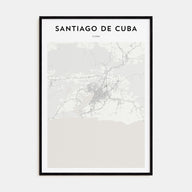Santiago de Cuba Map Portrait Poster