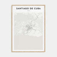 Santiago de Cuba Map Portrait Poster