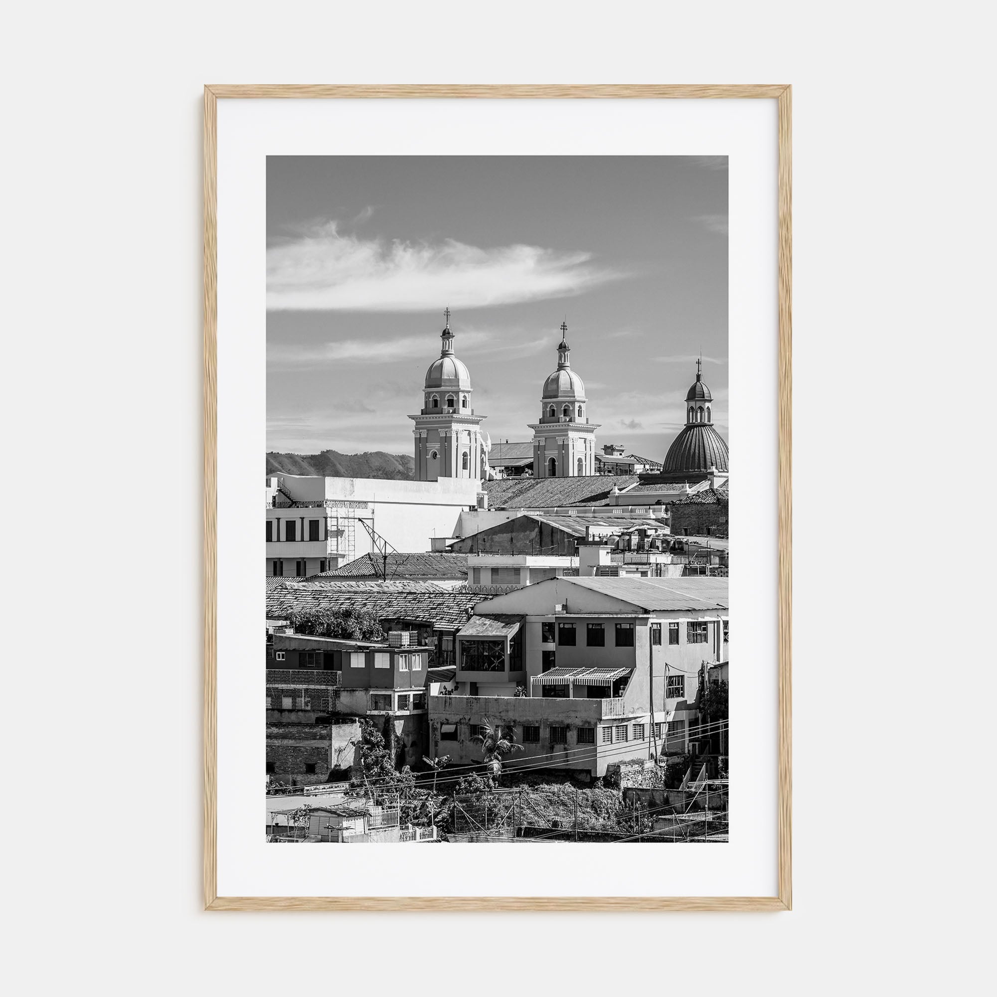 Santiago de Cuba Photo B&W Poster