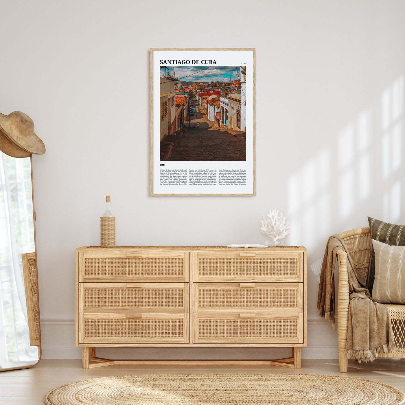 Santiago de Cuba Travel Color Poster