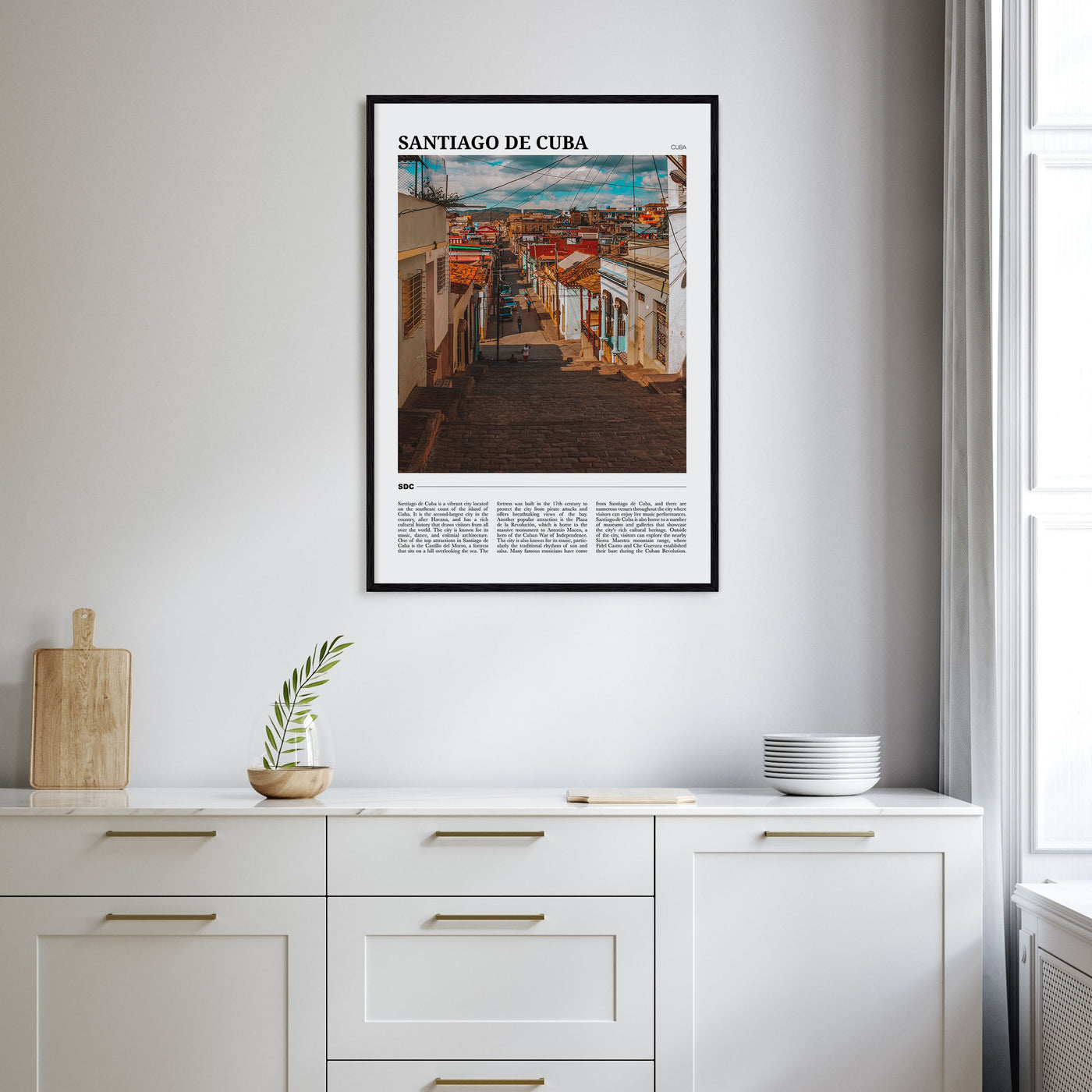 Santiago de Cuba Travel Color Poster