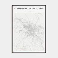 Santiago de los Caballeros Map Portrait Poster